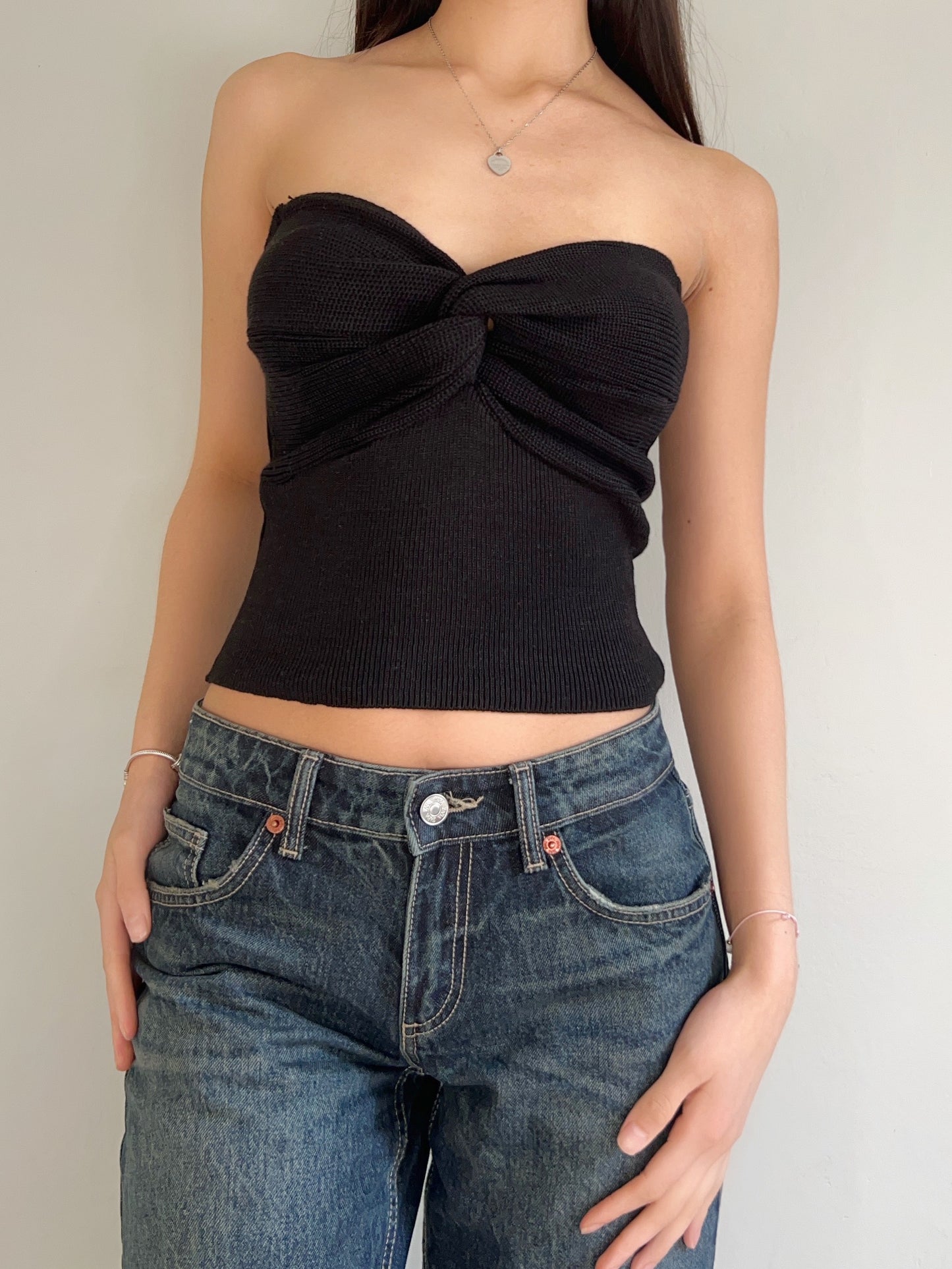 Knit Top Fiorella - Negro