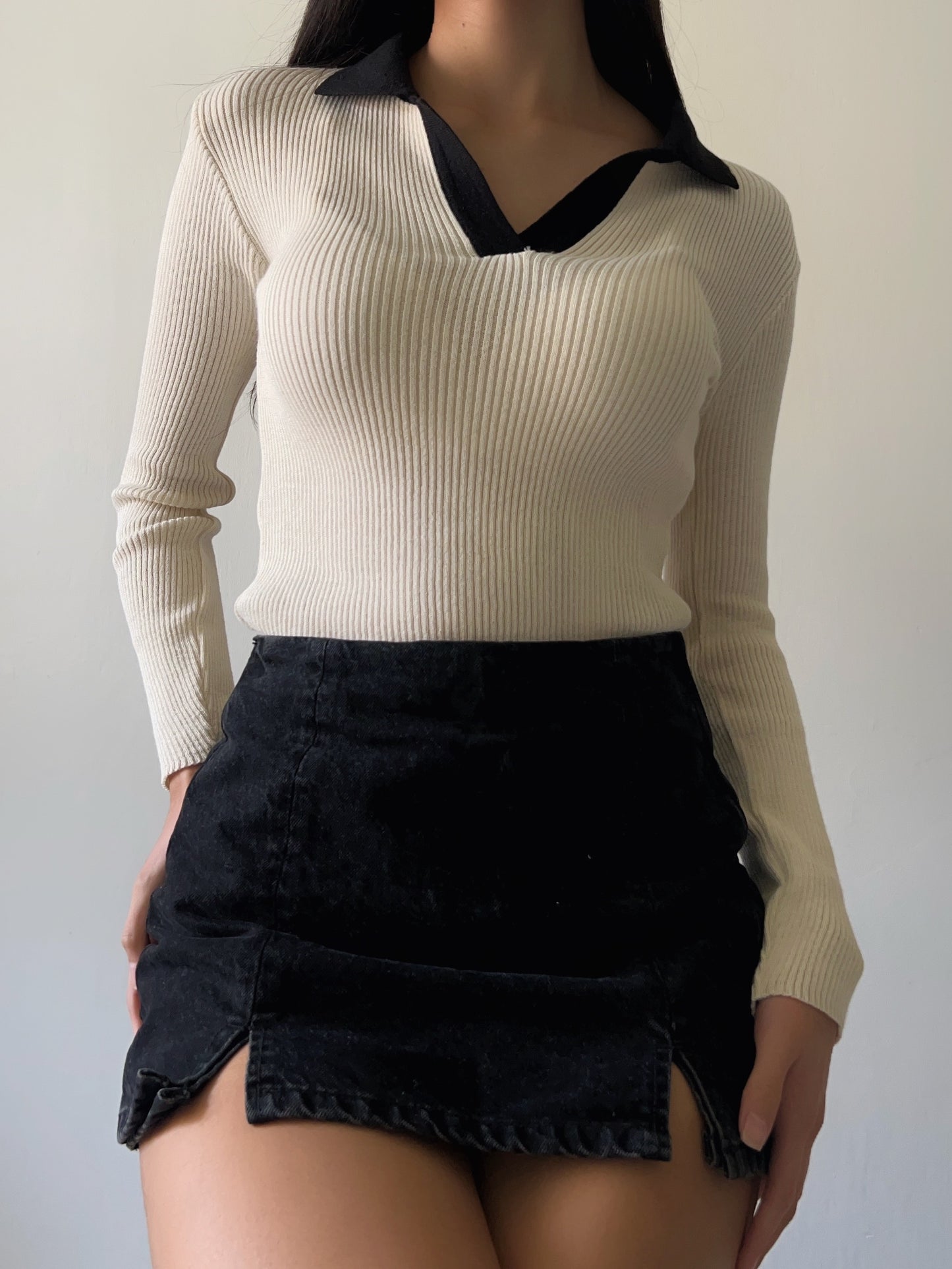 Knit Top Sabrina - Beige
