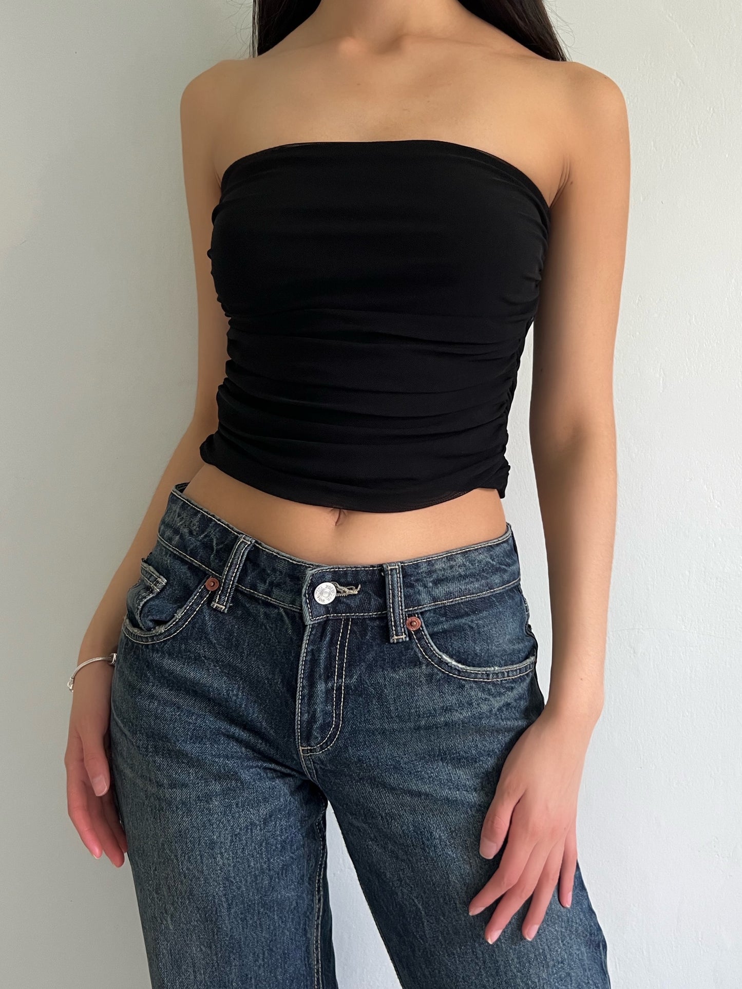 Top Strapless - Negro