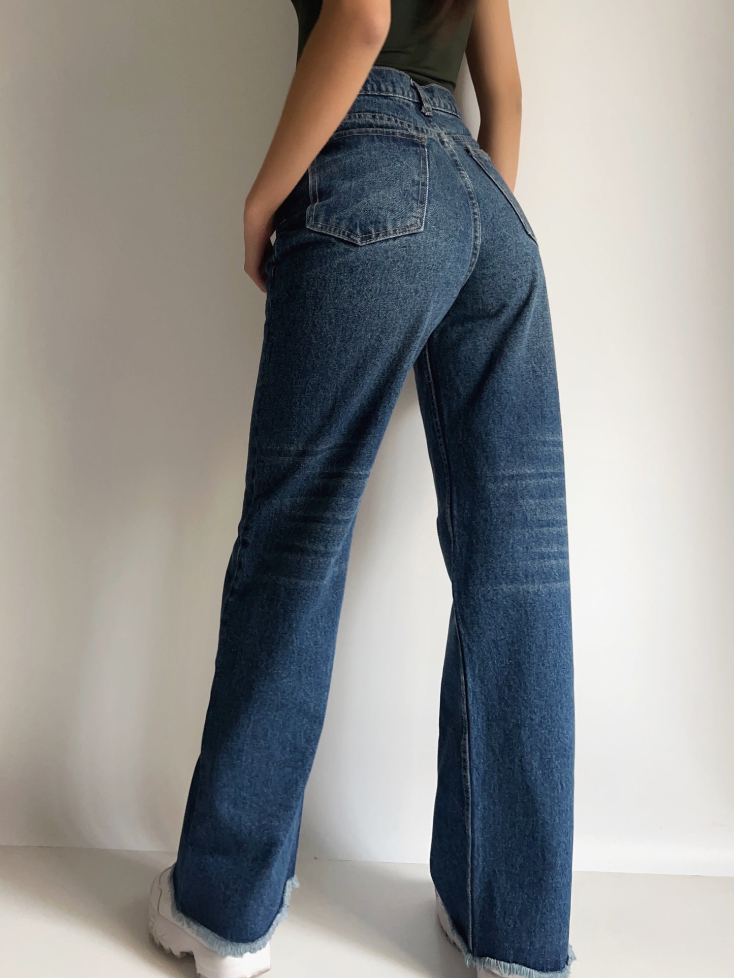 Wide Leg Jean - Azul Oscuro