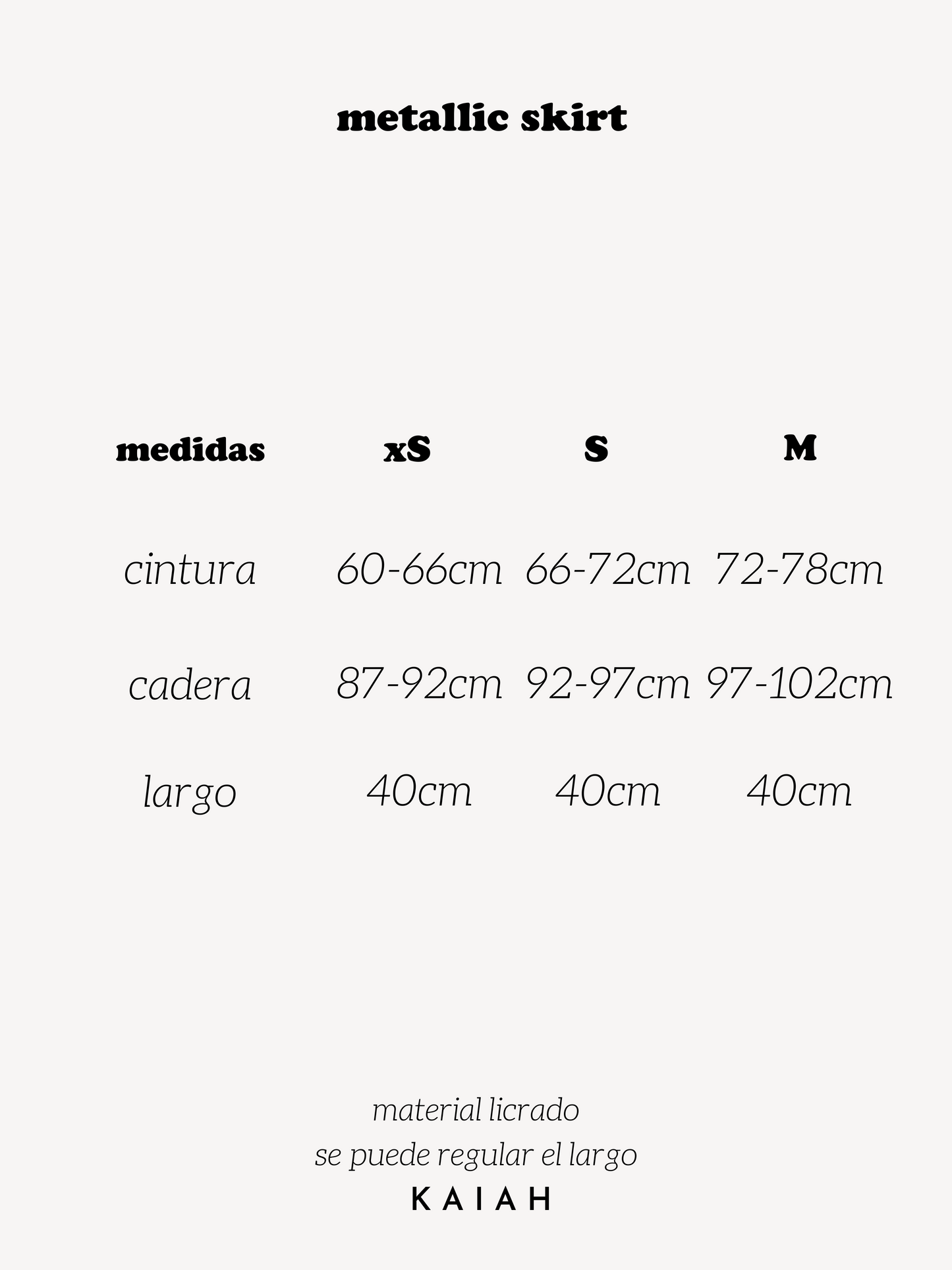 Metallic Skirt - Plateado