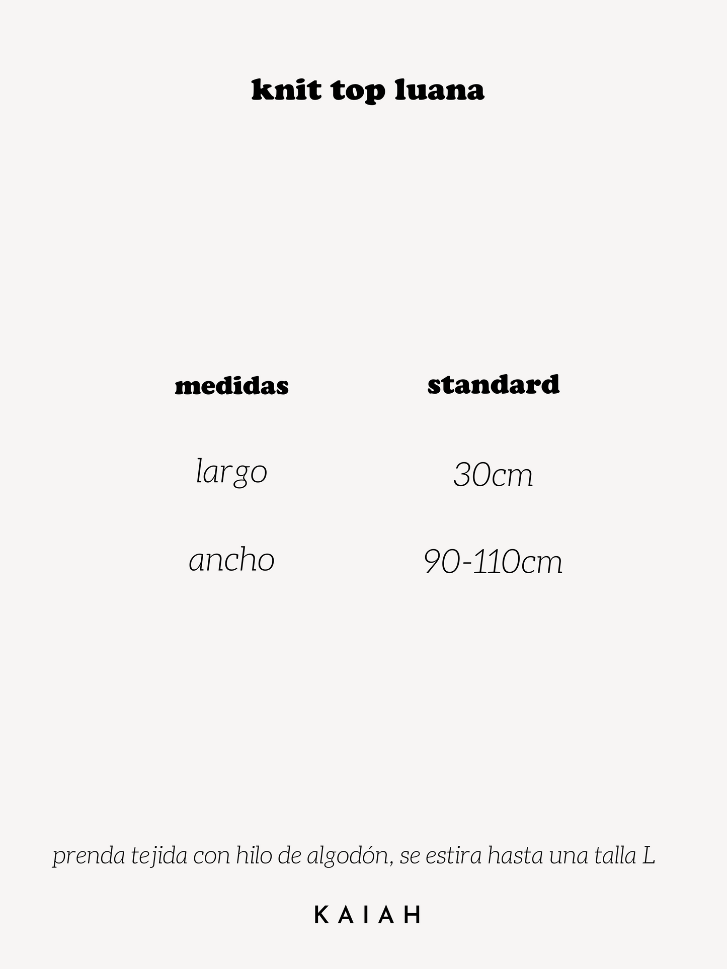 Knit Top Luana - Negro