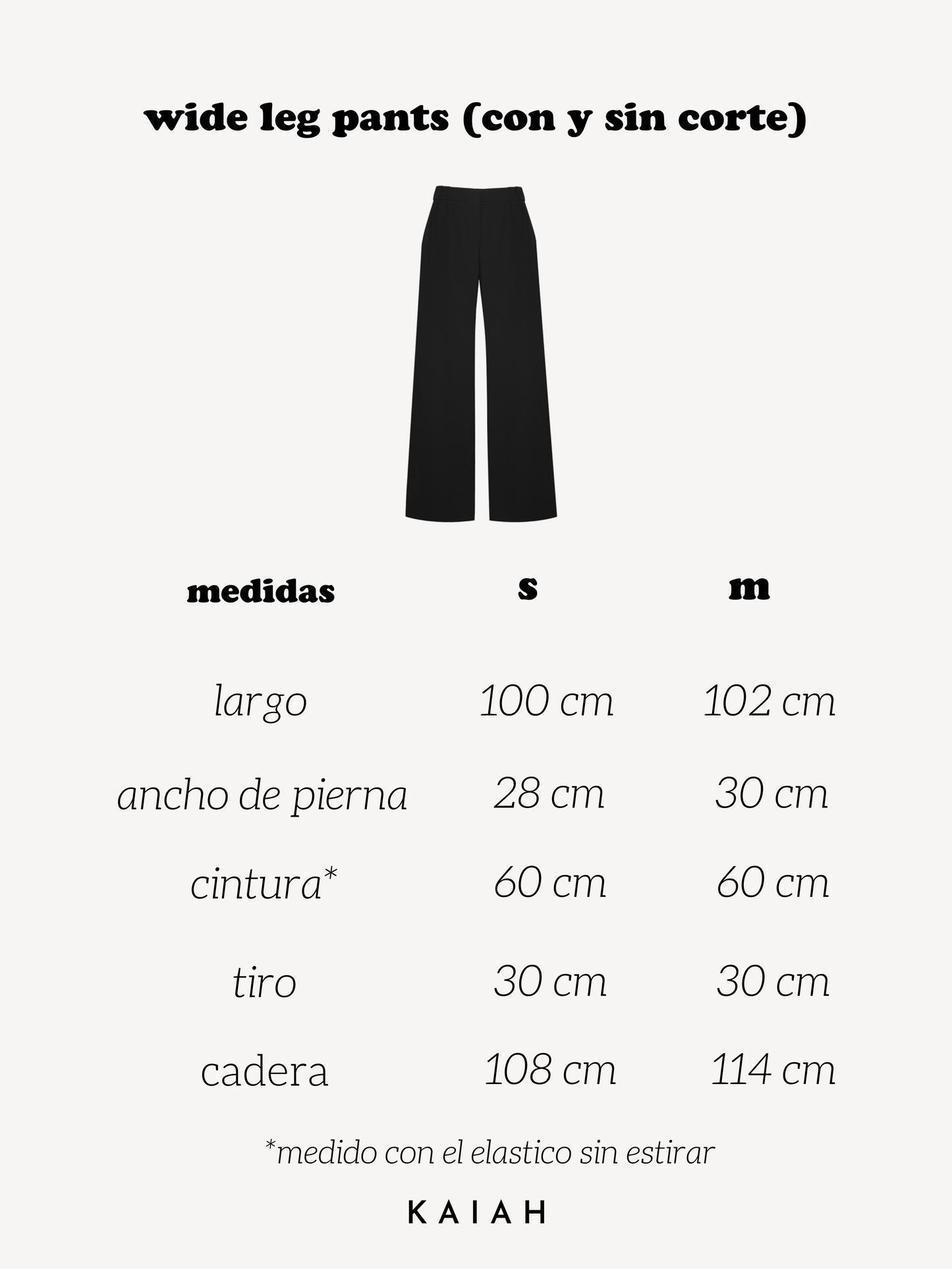 Wide Leg Pants Con Corte - Blanco Hueso