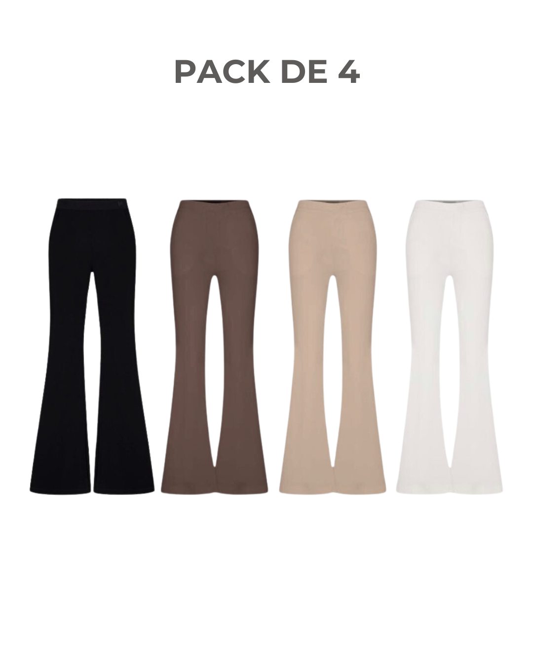 Pack 4 Flare Pants