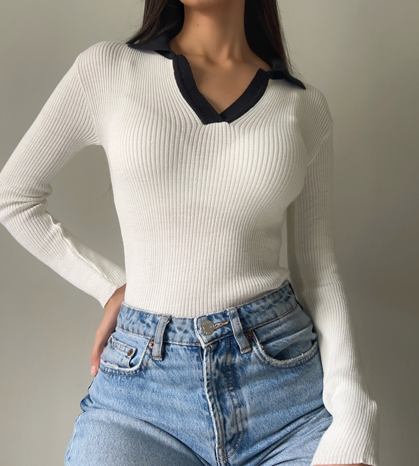 Knit Top Sabrina - Blanco