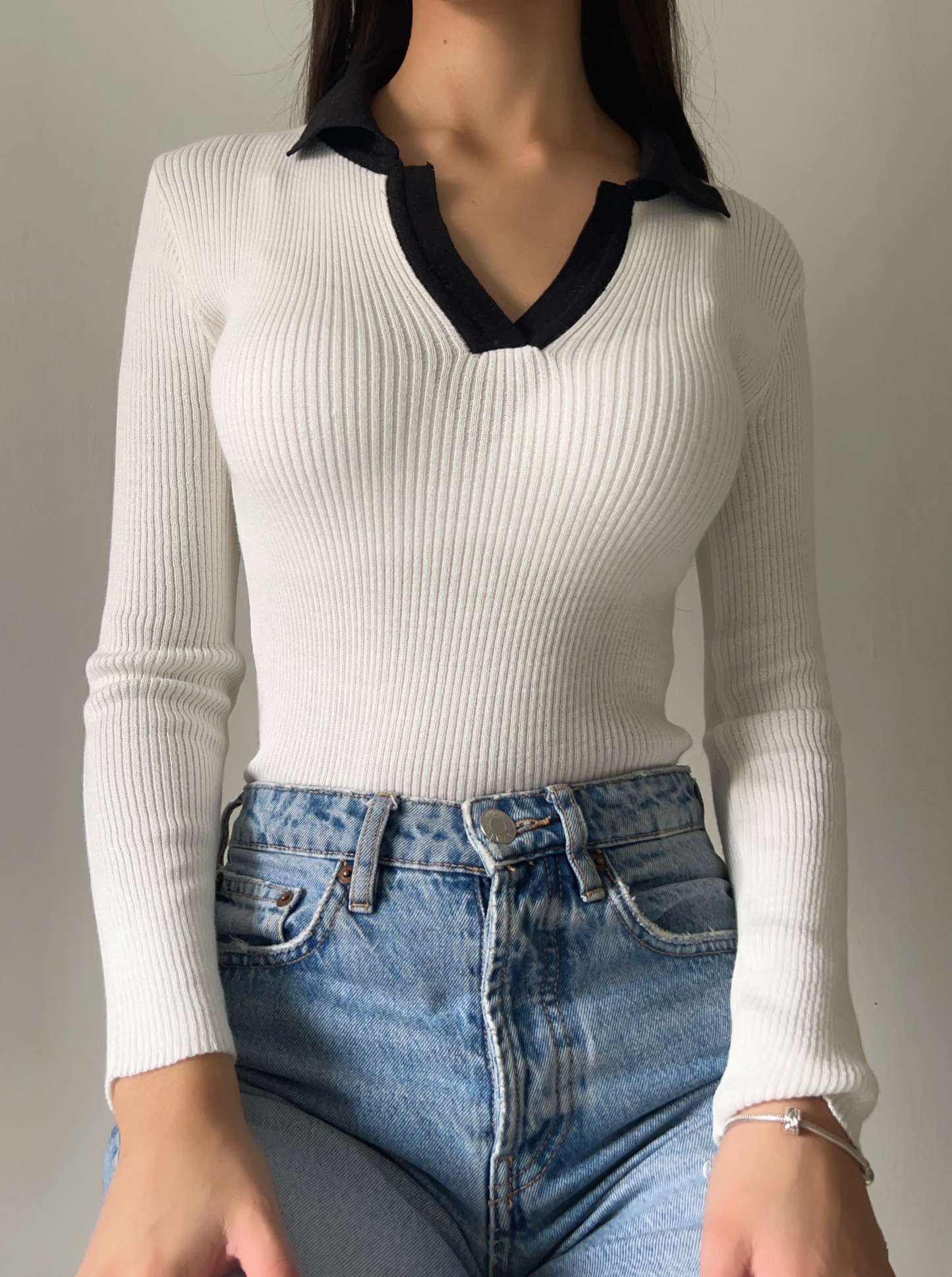 Knit Top Sabrina - Blanco