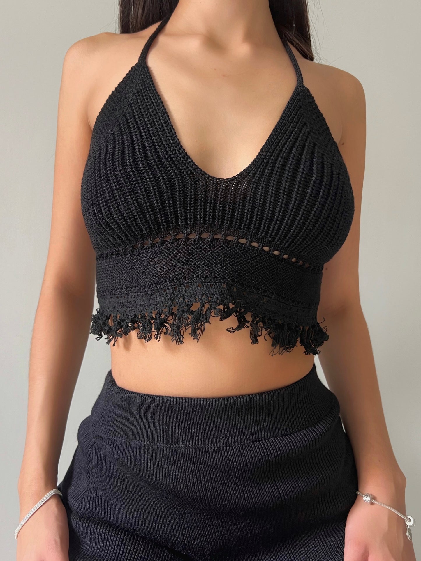 Knit Top Anahi - Negro