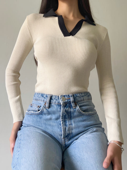 Knit Top Sabrina - Beige