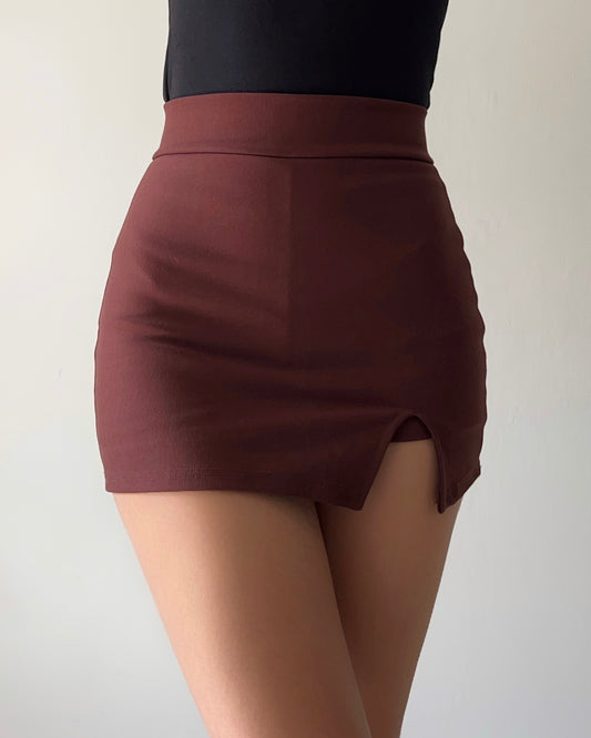 Falda Short - Marrón