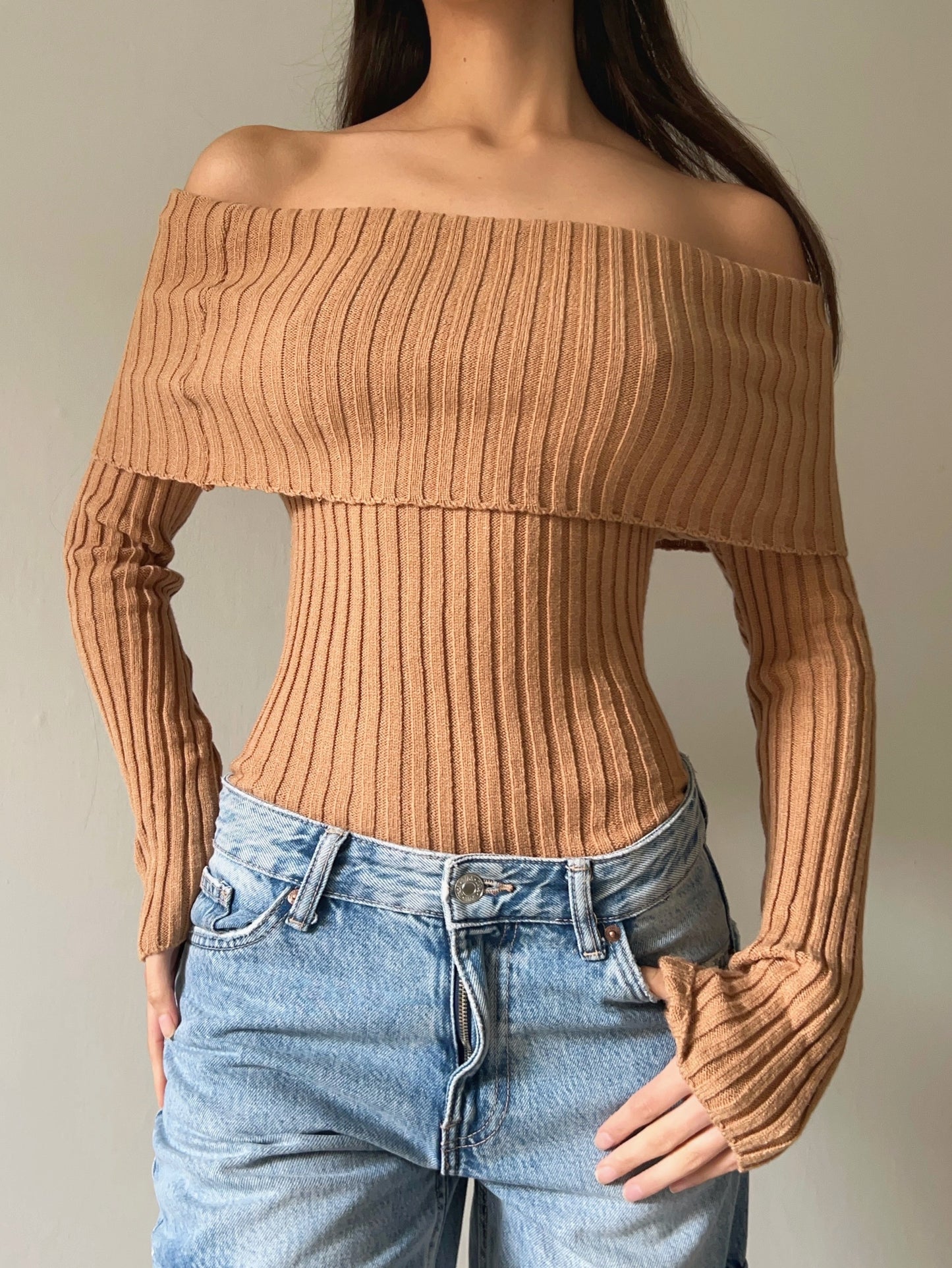 Knit Top Luciana - Marrón